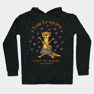 Love to Spare, Love to Share  - Animals of Inspiration Otter Illustration Hoodie